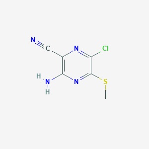 2-Amino-5-chloro-3-cyano-6-(methylthio)pyrazine