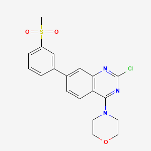 4-(2-Chloro-7-(3-(methylsulfonyl)phenyl)quinazolin-4-yl)morpholine