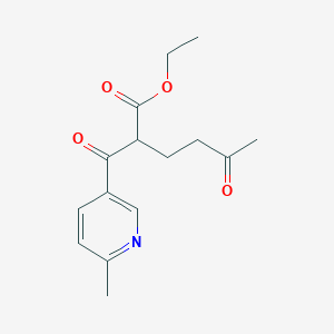 3-Pyridinepropanoic acid,6-methyl-b-oxo-a-(3-oxobutyl)-,ethyl ester