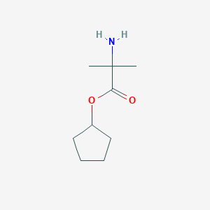 molecular formula C9H17NO2 B8534321 alpha,alpha-Dimethylglycine cyclopentyl ester 