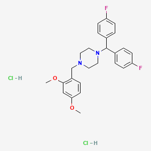 1-(2,4-Dimethoxybenzyl)-4-(bis(4-fluorophenyl)methyl)piperazine dihydrochloride dihydrate