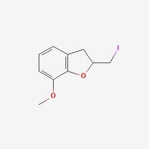 molecular formula C10H11IO2 B8534386 2-Iodomethyl-7-methoxy-2,3-dihydrobenzofuran 
