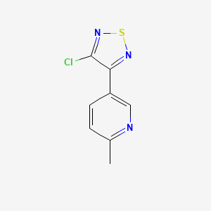 molecular formula C8H6ClN3S B8534408 3-(3-Chloro-1,2,5-thiadiazol-4-yl)-6-methylpyridine CAS No. 141775-37-3