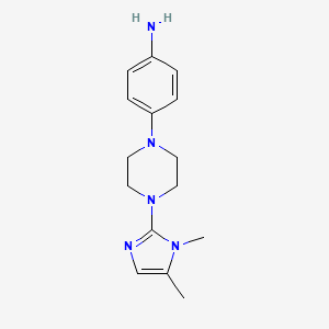 molecular formula C15H21N5 B8534419 Benzenamine,4-[4-(1,5-dimethyl-1h-imidazol-2-yl)-1-piperazinyl]- 