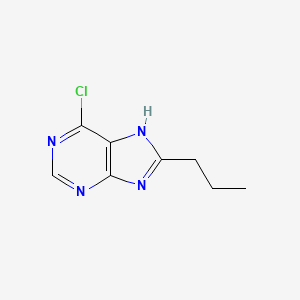 molecular formula C8H9ClN4 B8534422 6-Chloro-8-propylpurine CAS No. 50609-16-0