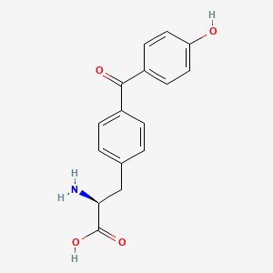 molecular formula C16H15NO4 B8534435 4-(4-Hydroxybenzoyl)-L-phenylalanine CAS No. 213668-29-2