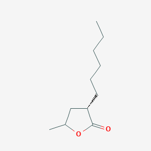molecular formula C11H20O2 B8534443 (3S)-3-Hexyl-5-methyloxolan-2-one CAS No. 824961-12-8