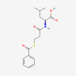 B8534458 N-[3-(Benzoylsulfanyl)propanoyl]-L-leucine CAS No. 65443-95-0