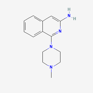 molecular formula C14H18N4 B8534459 1-(4-Methyl-1-piperazinyl)-3-isoquinolinylamine 
