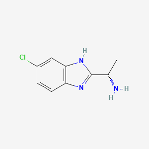 molecular formula C9H10ClN3 B8534475 (S)-1-(5-chloro-1H-benzimidazol-2-yl)ethylamine 
