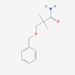 molecular formula C12H17NO2 B8534481 3-Benzyloxy-2,2-dimethyl-propionamide 