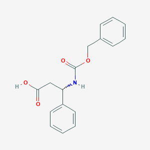 molecular formula C17H17NO4 B085345 (S)-3-(((Benzyloxy)carbonyl)amino)-3-phenylpropanoic acid CAS No. 14441-08-8