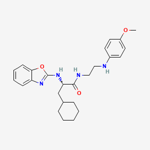 N~2~-1,3-Benzoxazol-2-YL-3-cyclohexyl-N-{2-[(4-methoxyphenyl)amino]ethyl}-L-alaninamide