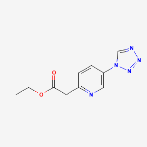 molecular formula C10H11N5O2 B8534609 ethyl 2-[5-(tetrazol-1-yl)pyridin-2-yl]acetate 