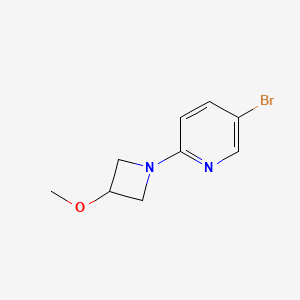 molecular formula C9H11BrN2O B8534614 5-Bromo-2-(3-methoxyazetidin-1-yl)pyridine 