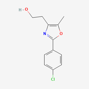 molecular formula C12H12ClNO2 B8534638 2-[2-(4-Chloro-phenyl)-5-methyl-oxazol-4-yl]-ethanol 
