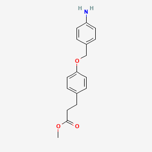 molecular formula C17H19NO3 B8534652 METHYL 3-(4-((4-AMINOBENZYL)OXY)PHENYL)PROPANOATE 
