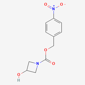 molecular formula C11H12N2O5 B8534655 (4-Nitrophenyl)methyl 3-hydroxyazetidine-1-carboxylate CAS No. 141890-67-7