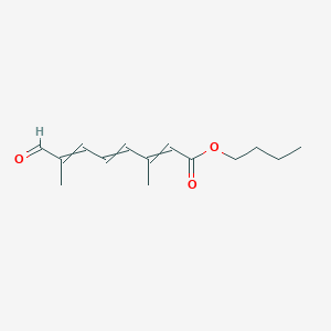molecular formula C14H20O3 B8534659 Butyl 3,7-dimethyl-8-oxoocta-2,4,6-trienoate CAS No. 74479-76-8