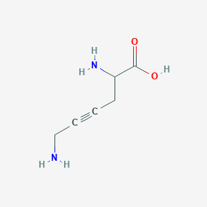 molecular formula C6H10N2O2 B085347 2,6-Diamino-4-hexynoic acid CAS No. 13004-67-6