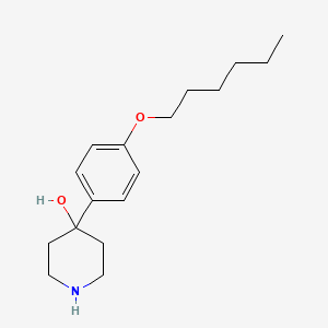 4-[4-(Hexyloxy)phenyl]piperidin-4-OL