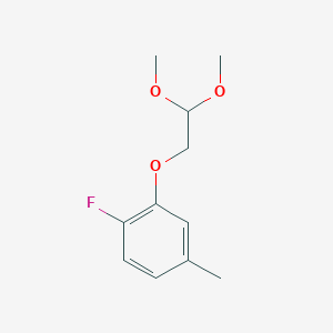 molecular formula C11H15FO3 B8534965 2-(2,2-Dimethoxy-ethoxy)-1-fluoro-4-methyl-benzene 