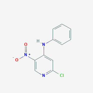 molecular formula C11H8ClN3O2 B8535013 4-Pyridinamine,2-chloro-5-nitro-n-phenyl- 