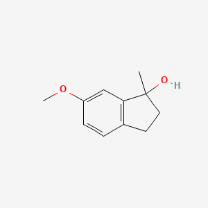 molecular formula C11H14O2 B8535196 methyl 6-methoxy-2,3-dihydro-1H-inden-1-ol 