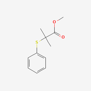 molecular formula C11H14O2S B8535449 Methyl 2-methyl-2-(phenylthio)propanoate 