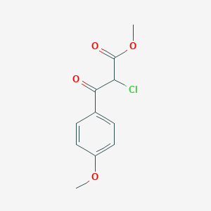 molecular formula C11H11ClO4 B8535473 Methyl 2-chloro-3-oxo-3-(p-methoxyphenyl)propionate 