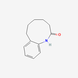 molecular formula C12H15NO B8535519 1,3,4,5,6,7-Hexahydro-1-benzazonin-2-one 