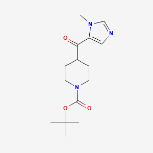 molecular formula C15H23N3O3 B8535634 tert-butyl 4-(3-methylimidazole-4-carbonyl)piperidine-1-carboxylate 