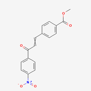 molecular formula C17H13NO5 B8535672 Methyl 4-[3-(4-nitrophenyl)-3-oxoprop-1-en-1-yl]benzoate 