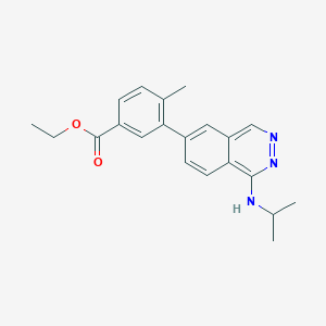 molecular formula C21H23N3O2 B8535767 ethyl 4-methyl-3-[1-(propan-2-ylamino)phthalazin-6-yl]benzoate 