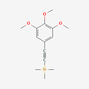 molecular formula C14H20O3Si B8535873 Trimethyl((3,4,5-trimethoxyphenyl)ethynyl)silane 