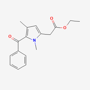 molecular formula C17H19NO3 B8535933 Ethyl (5-benzoyl-1,4-dimethyl-1H-pyrrol-2-yl)acetate CAS No. 33369-50-5