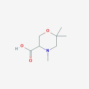 4,6,6-Trimethylmorpholine-3-carboxylic acid