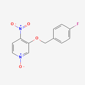 3-[(4-Fluorophenyl)methoxy]-4-nitro-1-oxo-1lambda~5~-pyridine
