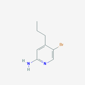 molecular formula C8H11BrN2 B8536067 5-Bromo-4-propylpyridine-2-amine 