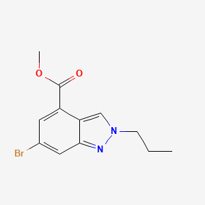 molecular formula C12H13BrN2O2 B8536086 6-bromo-2-propyl-2H-indazole-4-carboxylic acid methyl ester 