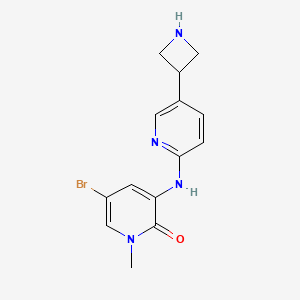 3-(5-(azetidin-3-yl)pyridin-2-ylamino)-5-bromo-1-methylpyridin-2(1H)-one