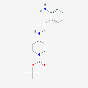 molecular formula C18H29N3O2 B8536126 Tert-butyl 4-{[2-(2-aminophenyl)ethyl]amino}piperidine-1-carboxylate 