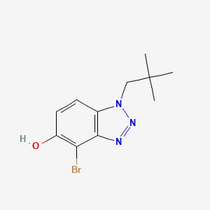 molecular formula C11H14BrN3O B8536191 4-bromo-1-(2,2-dimethylpropyl)-1H-1,2,3-benzotriazol-5-ol 