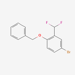 molecular formula C14H11BrF2O B8536227 1-(Benzyloxy)-4-bromo-2-(difluoromethyl)benzene 