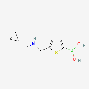 molecular formula C9H14BNO2S B8536262 (5-{[(Cyclopropylmethyl)amino]methyl}-2-thienyl)boronic acid 
