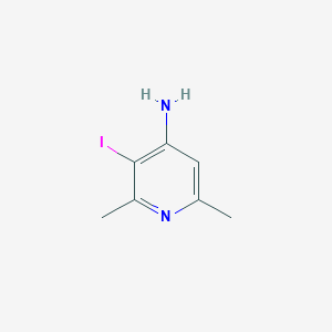 molecular formula C7H9IN2 B8536283 4-Amino-2,6-dimethyl-3-iodopyridine 