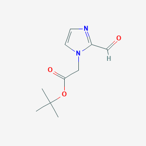 molecular formula C10H14N2O3 B8536293 tert-butyl 2-(2-formyl-1H-imidazol-1-yl)acetate 