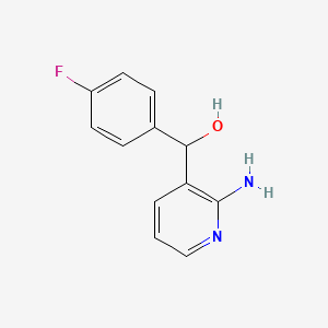 molecular formula C12H11FN2O B8536307 (2-Amino-pyridin-3-yl)-(4-fluoro-phenyl)-methanol 