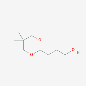 molecular formula C9H18O3 B8536318 3-(5,5-Dimethyl-1,3-dioxan-2-yl)-1-propanol 
