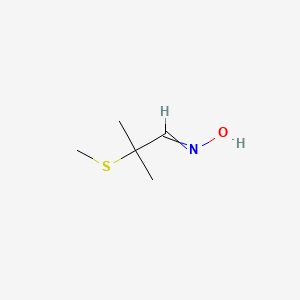 molecular formula C5H11NOS B8536323 2-Methylthio-2-methylpropionaldoxime 